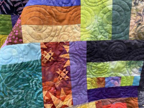 Hand Dyed Fabric Quilt (Becky B.)